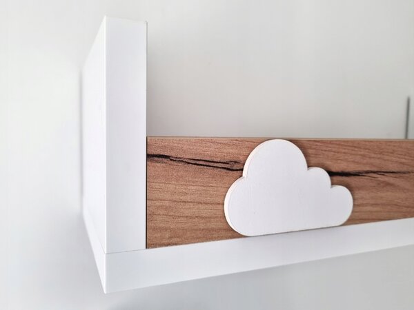 Vulpi Poličky do detskej izby 4 ks Scandi Cloud