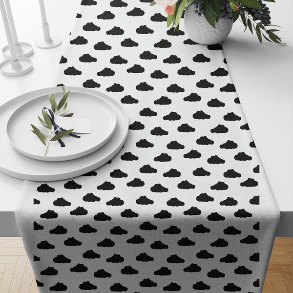 Bavlnená látka vzor mrak, farba biela 262, metráž 160 cm