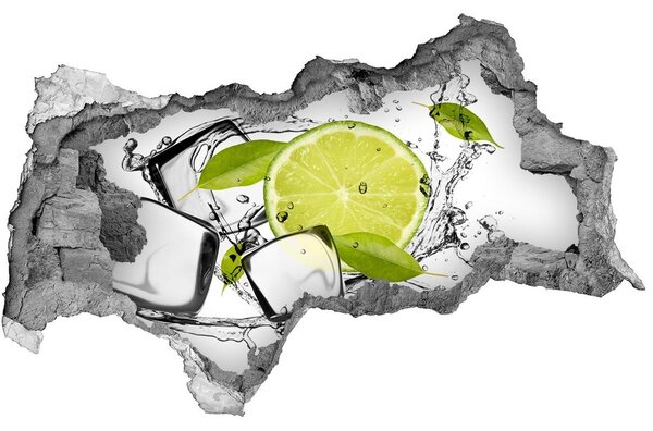 Nálepka 3D diera Lime ice nd-b-50499693
