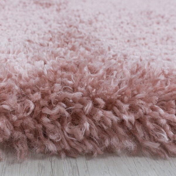 Koberec Fluffy Super Soft ružový kruh