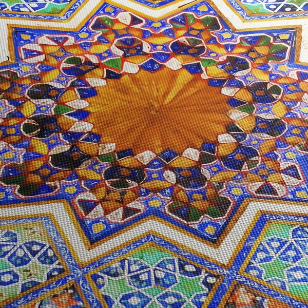 Obraz mozaiky (s hodinami) (90x30 cm)