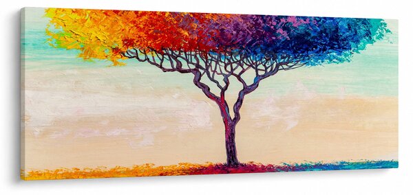 Obraz maľovaného stromu (120x50 cm)