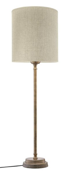 PR Home stolová lampa Kent béžová/mosadzné tienidlo Celyn cylinder