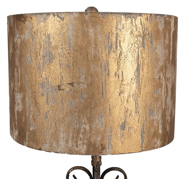 Hnedo medená patina stolná lampa