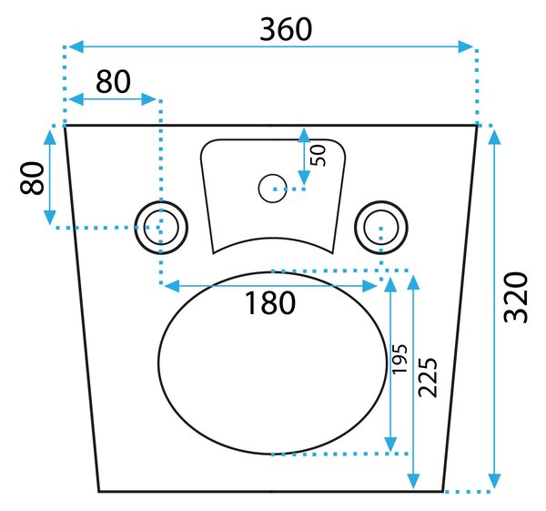 Rea Carlo mini - Závesný bidet, biela, REA-C2276