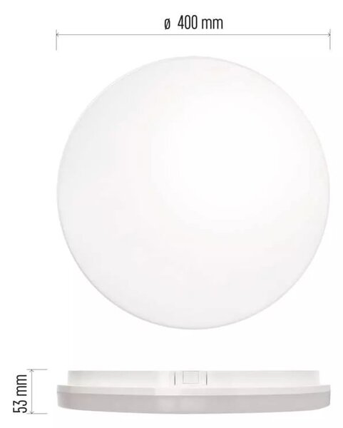 Biele LED stropnénástenné svítidlo Tori okrúhle 36W IP54 – LED lustre a svietidlá > LED stropné svietidlá
