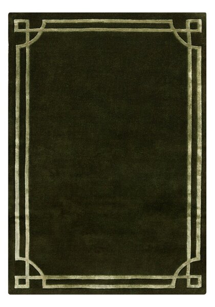 Tmavozelený ručne tkaný vlnený koberec 160x230 cm Gatsby – Flair Rugs