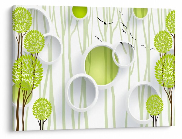 Obraz abstrakcie so stromami (70x50 cm)