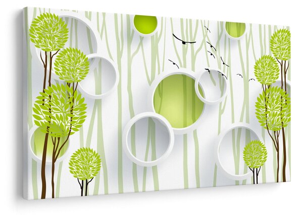 Obraz abstrakcie so stromami (90x60 cm)