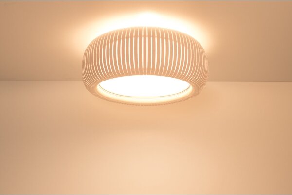 Stropné svietidlo STRIPES 2xE27/40W/230V priemer 55 cm krémová/biela
