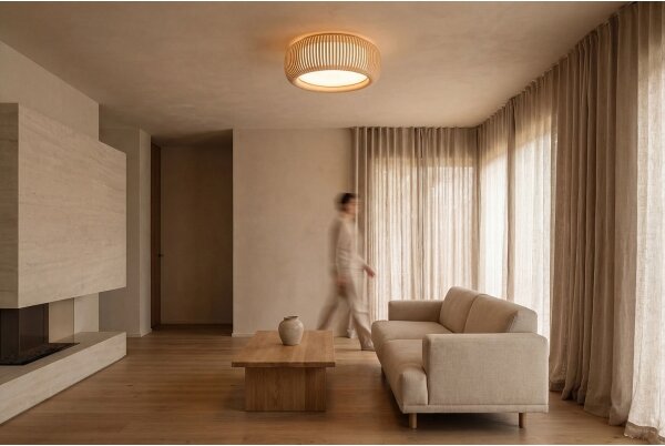 Stropné svietidlo STRIPES 2xE27/40W/230V priemer 55 cm krémová/biela