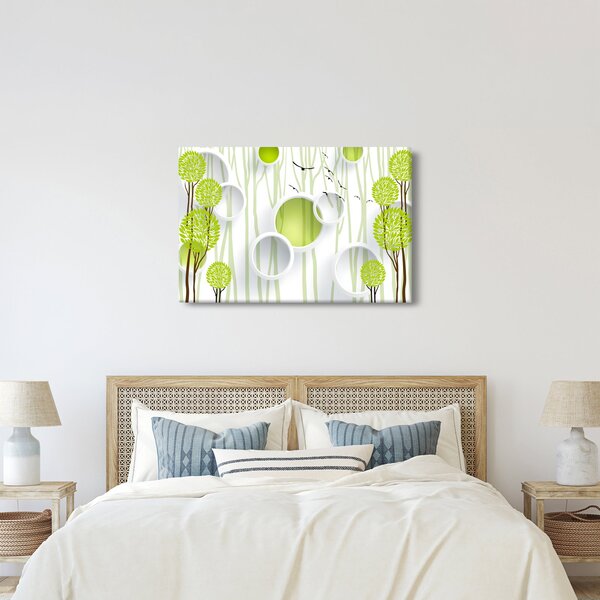 Obraz abstrakcie so stromami (90x60 cm)