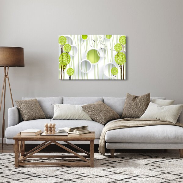 Obraz abstrakcie so stromami (90x60 cm)