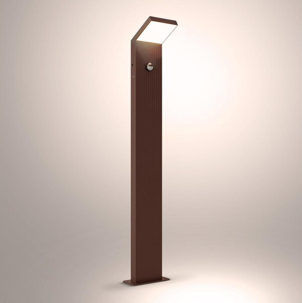 Brilagi - LED vonkajšie svietidlo so senzorom RIANO LED/8W/230V hnedé IP65 80 cm