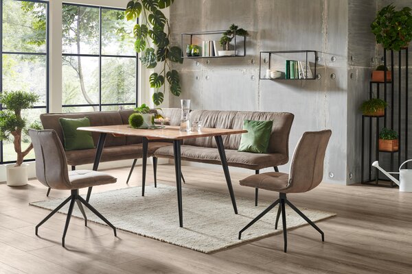 JEDÁLENSKÝ STÔL, akácia, čierna, farba akácie, 140/90/76 cm Carryhome - Stoly