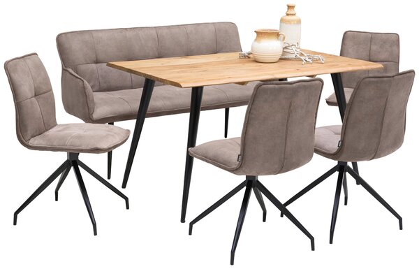 JEDÁLENSKÝ STÔL, akácia, čierna, farba akácie, 140/90/76 cm Carryhome - Stoly