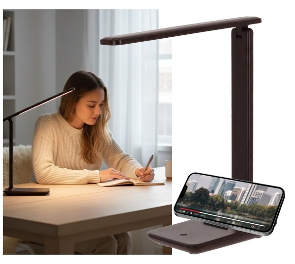 Brilagi-LED Stmievateľná stolová lampa MODO LED/7W/230V 3000/4000/6500K hnedá