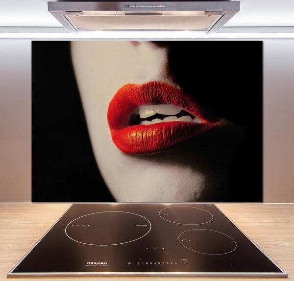 Panel do kuchyne Červená ústa pl-pksh-100x70-f-17263235
