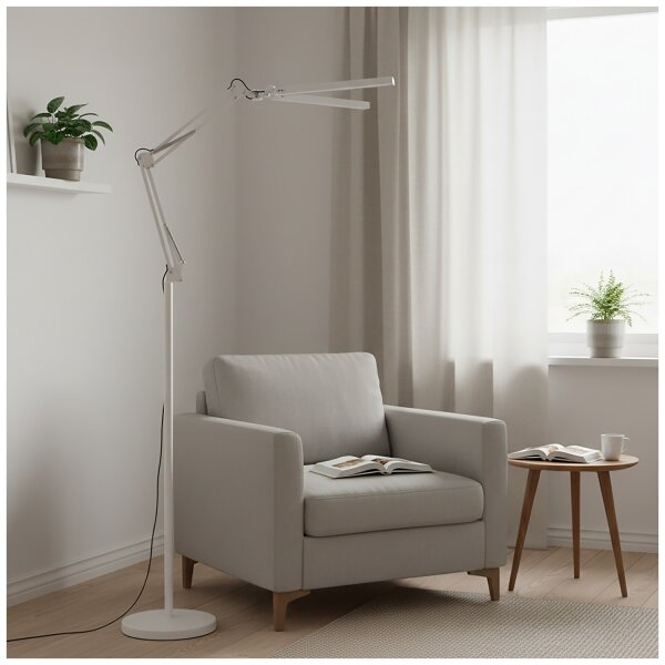 Brilagi - stmievateľná flexibilná stojaca lampa VARIO LED/14W/230V 157 cm biela