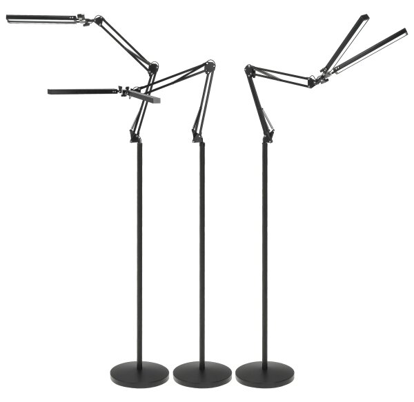 Brilagi - LED stmievateľná flexibilná stojacia lampa VARIO LED/14W/5V 157 cm čierna