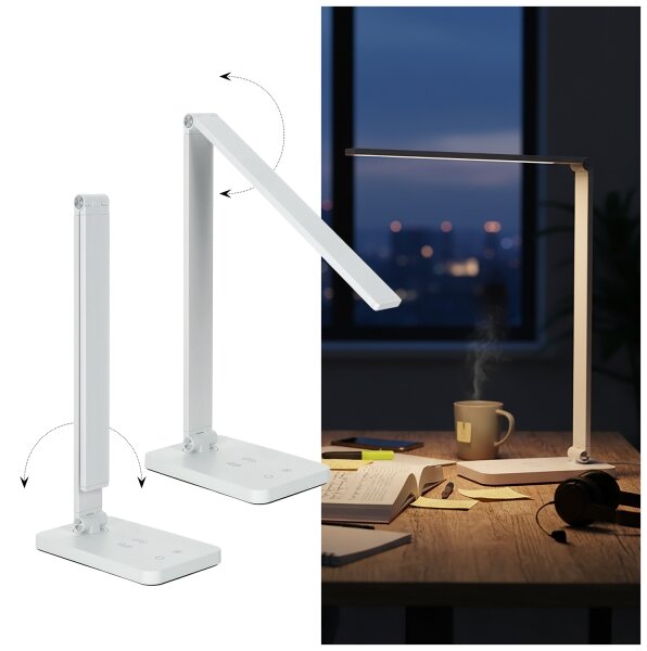 Brilagi - LED stmievateľná dotyková stolná lampa s bezdrôtovým nabíjaním QI LED/7W/5V 3000/4000/6000K biela