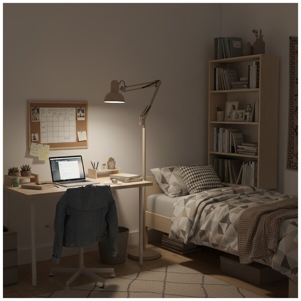 Brilagi - Flexibilná stojacia lampa TASKER 1xE27/60W/230V 184 cm béžová