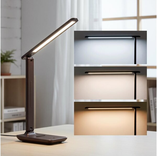 Brilagi-LED Stmievateľná stolová lampa MODO LED/7W/230V 3000/4000/6500K hnedá
