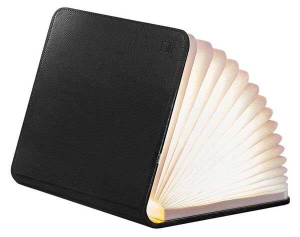 Rozkladacie svetlo "Smart Book" mini, čierna koža - Gingko