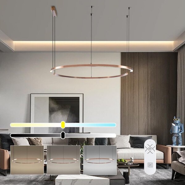 Immax NEO 07328L - LED stmievateľný luster na lanku FINO 72W/230V 120 cm ružové zlato Tuya+DO