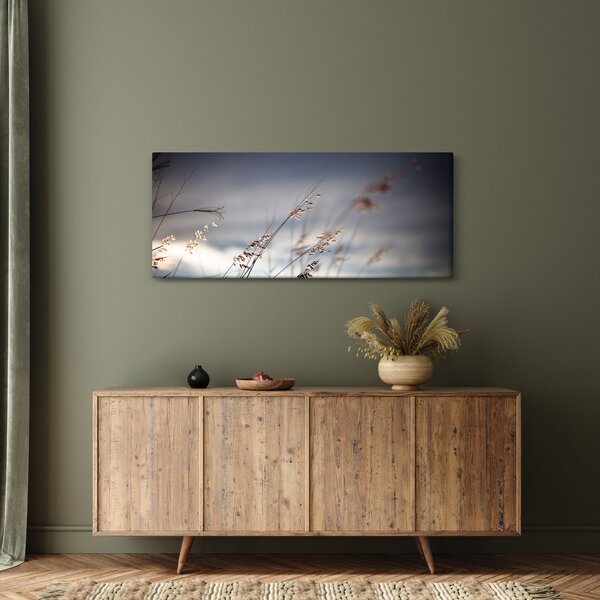 Obraz - Lúčne kvety pri jazere (120x50 cm)