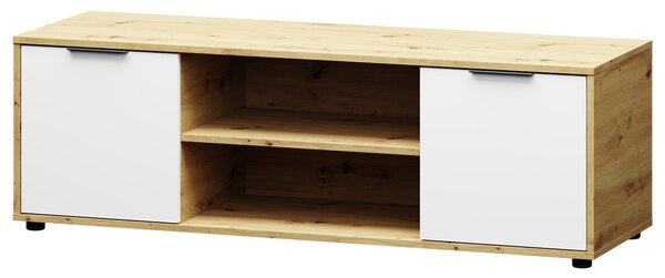 TV stolík Neston TV-E-2D - biela / dub wotan