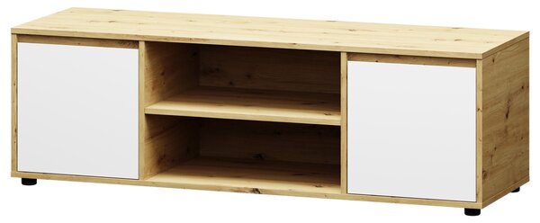 TV stolík Norman TV-E-2D - biela / dub wotan
