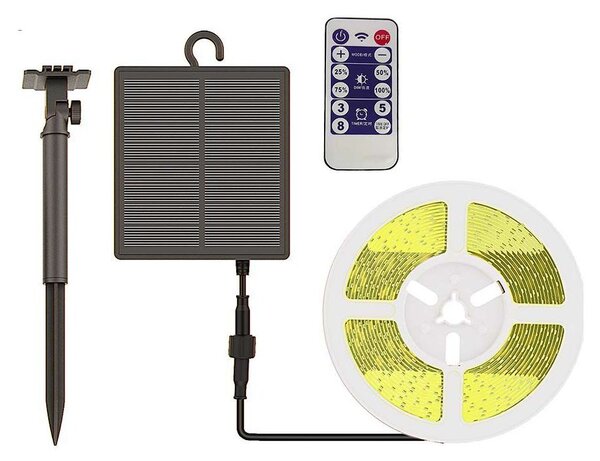 LED solárny pásik 6Wm s krytím IP67 a diaľkovým ovládaním