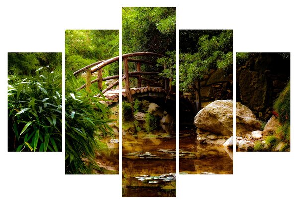 Obraz - Most cez riečku (150x105 cm)