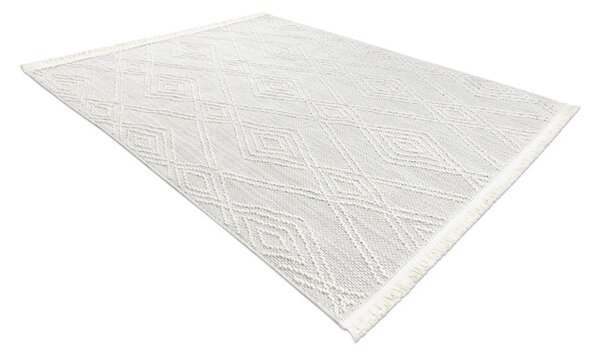 Koberec NANO EN14A Romby biely