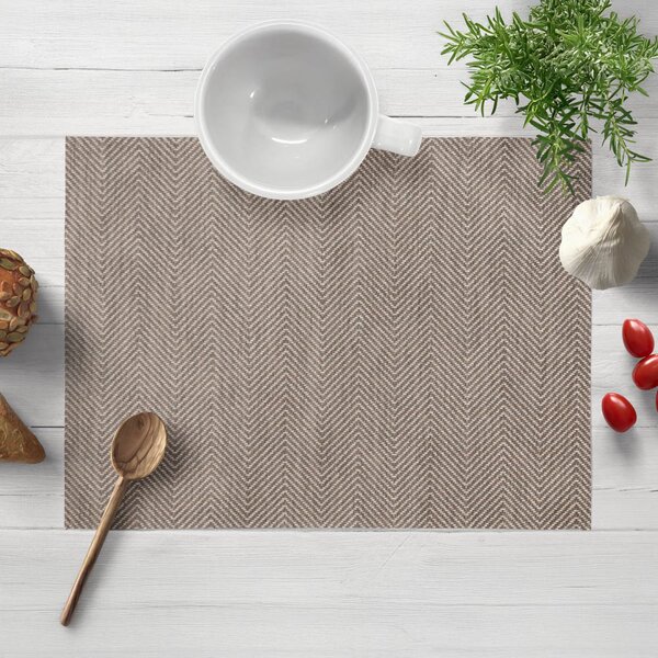 Biante Dekoračné prestieranie na stôl BKM-302 Sivohnedé cik-cak pásiky 30x40 cm