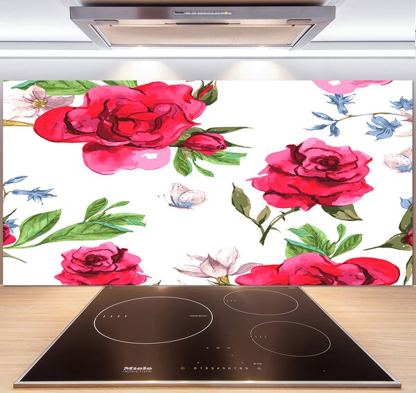 Panel do kuchyne Červené ruže pl-pksh-140x70-f-85695644