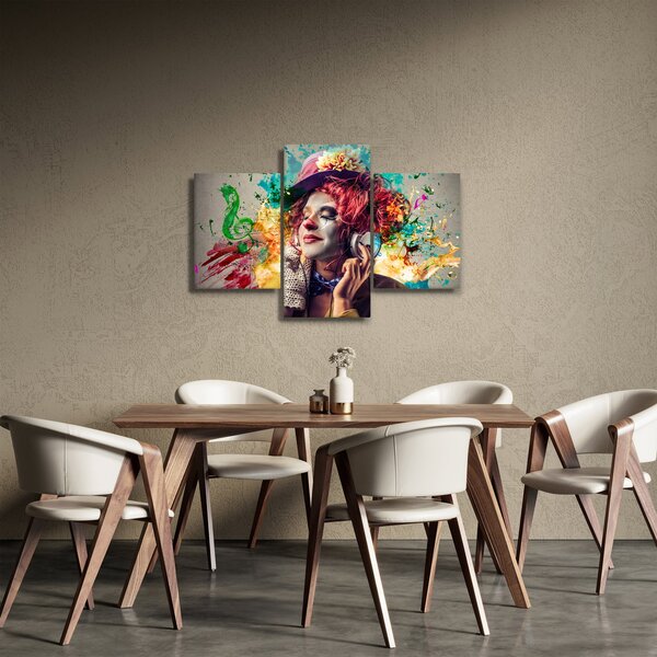 Obraz - Umelkyňa so slúchadlami (90x60 cm)
