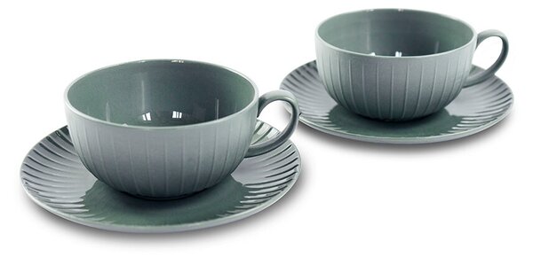 Porcelánový set 2 šálok na čaj, 200 ml, sivá - WD Lifestyle