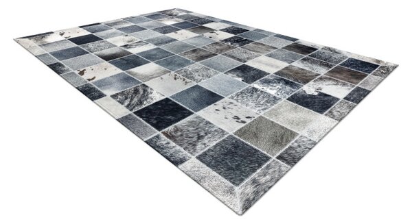 Koberec PATCHWORK 21716 sivý - imitácia kože krava