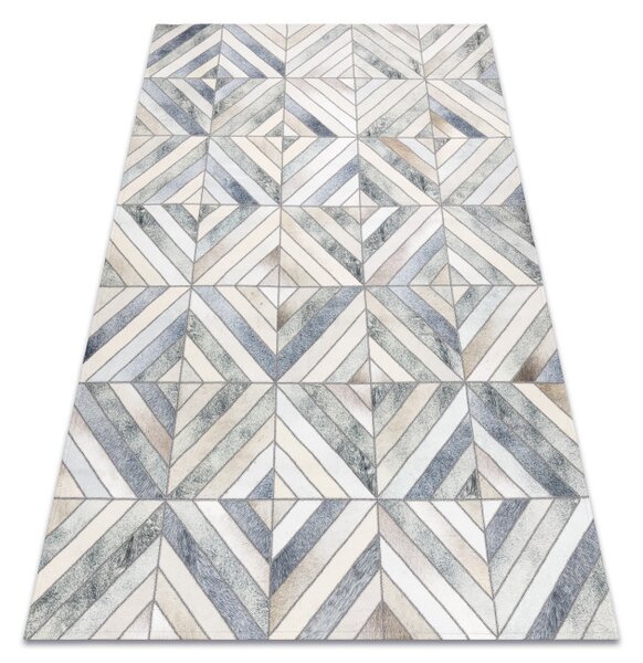 Koberec PATCHWORK 21721 béžový/sivý - imitácia kože krava, geometrický