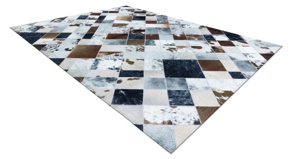 Koberec PATCHWORK 21720 béžový/hnedý - imitácia kože krava, romby