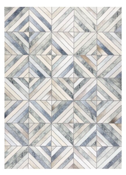 Koberec PATCHWORK 21721 béžový/sivý - imitácia kože krava, geometrický