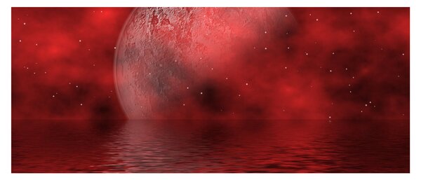 Obraz - Mesiac na hladine (120x50 cm)