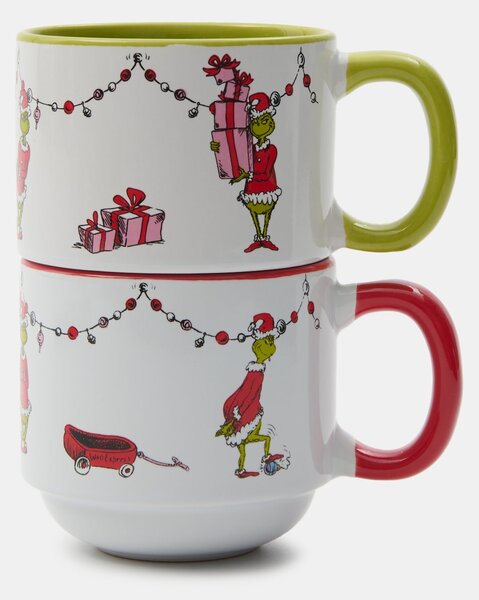 Sinsay - Súprava hrnčekov s vianočným motívom 2 pack Grinch - viacfarebná