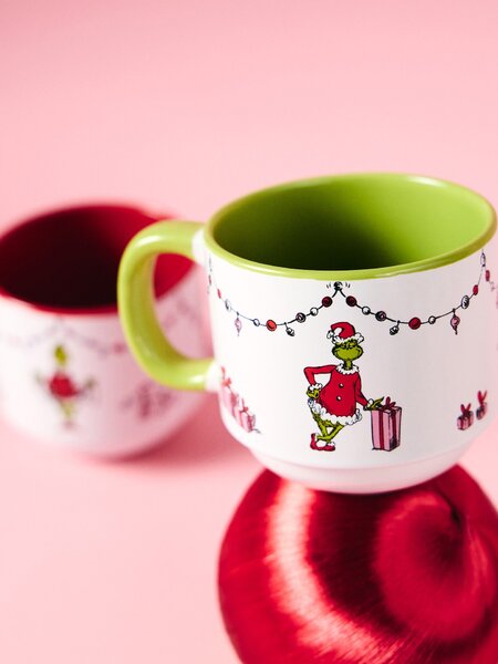 Sinsay - Súprava hrnčekov s vianočným motívom 2 pack Grinch - viacfarebná