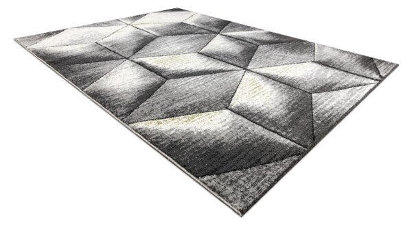 Koberec SAMPLE Este Friese Soft CUBE kocka 3D sivý
