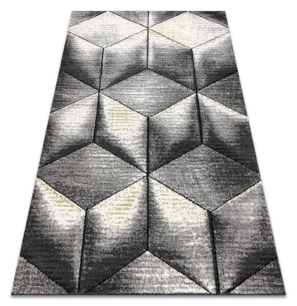 Koberec SAMPLE Este Friese Soft CUBE kocka 3D sivý