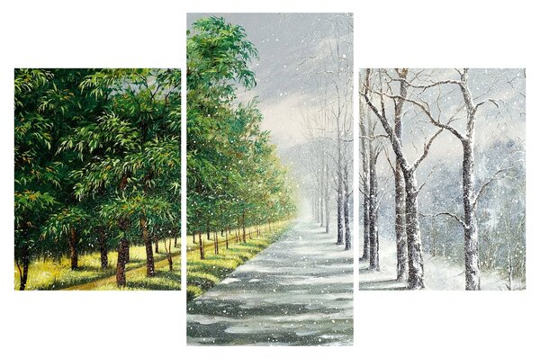 Obraz - Zima versus leto (90x60 cm)