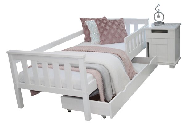 Detská posteľ SIA + rošt, 180x80, biela